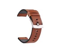 WJWJKA Correas de reloj de cuero genuino de 18-24 mm, accesorios de reloj con hebilla de acero inoxidable, correas de reloj de repuesto,Marrón Rápido 1,22mm