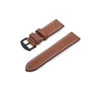 WJWJKA Correas de reloj de cuero genuino de 18-24 mm, accesorios de reloj con hebilla de acero inoxidable, correas de reloj de repuesto,Marrón Blanco Negro H,24mm