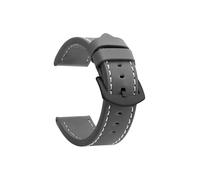 WJWJKA Correas de reloj de cuero genuino de 18-24 mm, accesorios de reloj con hebilla de acero inoxidable, correas de reloj de repuesto,Gris Blanco Negro,24mm