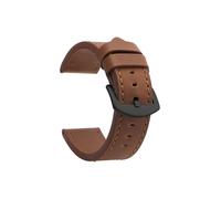 WJWJKA Correas de reloj de cuero genuino de 18-24 mm, accesorios de reloj con hebilla de acero inoxidable, correas de reloj de repuesto,Marrón Negro,20mm