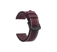 WJWJKA Correas de reloj de cuero genuino de 18-24 mm, accesorios de reloj con hebilla de acero inoxidable, correas de reloj de repuesto,Bronce Blanco Negro,24mm