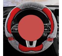 WJWZZGYL Funda de Volante Invierno - Felpa Corta Premium, Interior Antideslizante - Diseño Tierno - Universal para Great Wall Harvard VV5 VV6 VV7 F5 M4/H1 M6 Modelos,O-Type-Red
