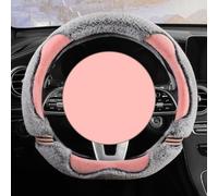WJWZZGYL Funda de Volante Invierno - Felpa Corta Premium, Interior Antideslizante - Diseño Tierno - Universal para Great Wall Harvard VV5 VV6 VV7 F5 M4/H1 M6 Modelos,D-Type-Pink