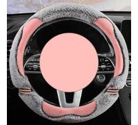 WJWZZGYL Funda de Volante Invierno - Felpa Corta Premium, Interior Antideslizante - Diseño Tierno - Universal para Ford Kuga MK2 Mustang Edge Modelos,O-Type-Pink