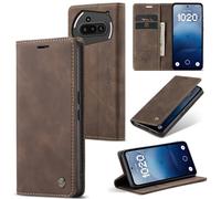 WJXEXRS Funda Nothing Phone 3A Carcasa de Piel Premium teléfono móvil [Tarjetas y Billetera][Soporte Plegable][Cierre Magnético] Flip Cartera Antigolpes Case para Nothing Phone 3A - Café