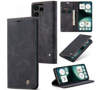 WJXEXRS Funda Nothing Phone 3A Lite, Carcasa de Piel Premium teléfono móvil [Tarjetas y Billetera][Soporte Plegable][Cierre Magnético] Flip Cartera Antigolpes, Case para Nothing Phone 3A Lite -Negro