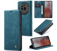 WJXEXRS Funda Nothing Phone 3A Pro Carcasa de piel premium teléfono móvil [Tarjetas y Billetera][Soporte Plegable][Cierre Magnético] Flip Cartera Antigolpes Case para Nothing Phone 3A Pro - Azul-Verde