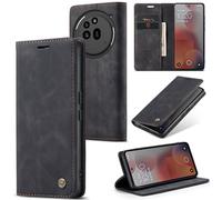 WJXEXRS Funda Nothing Phone 3A Pro Carcasa de Piel Premium teléfono móvil [Tarjetas y Billetera][Soporte Plegable][Cierre Magnético] Flip Cartera Antigolpes Case para Nothing Phone 3A Pro - Negro
