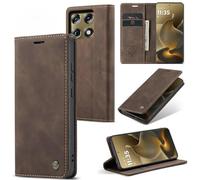WJXEXRS Funda para Motorola Signature 5G, Carcasa de Piel [Tarjetas y Billetera][Soporte Plegable][Cierre Magnético] Flip Cartera Antigolpes, Estuche para móvil Motorola Signature 5G -Café