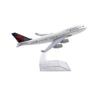 WJXNNON Avión Boeing 747 De Aleación A Escala 1/400 De Delta Airlines, Modelo De Avión De 16 Cm, Juguete Decorativo, Regalo para Niños.