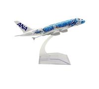 WJXNNON Colección De Adornos De Aleación para El Modelo De Avión A380 De All Nippon Airways De 16 Cm.(380turtleblue)