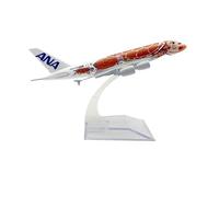 WJXNNON Colección De Adornos De Aleación para El Modelo De Avión A380 De All Nippon Airways De 16 Cm.(380turtleorange)