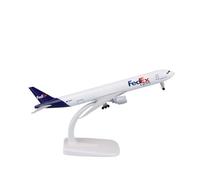 WJXNNON Kit De Avión De Aleación Metálica De 20 Cm para FedEx Express Airlines 777, con Ruedas Y Tren De Aterrizaje.