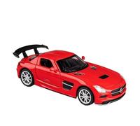 WJXNNON Mercedes Benz SLS AMG - Coche Deportivo De Aleación Fundido A Presión A Escala 1:32, Modelo De Simulación con Sonido Y Luz, Juguete para Coleccionar(Red)