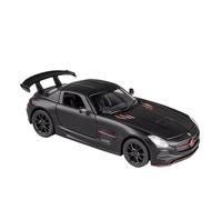 WJXNNON Mercedes Benz SLS AMG - Coche Deportivo De Aleación Fundido A Presión A Escala 1:32, Modelo De Simulación con Sonido Y Luz, Juguete para Coleccionar(Black Box)