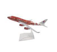 WJXNNON Modelo De Avión De Simulación De Aleación Fundida A Presión De 16 Cm para El Boeing 747 De Malasia, Modelo De Flor Roja, Adorno De Regalo.