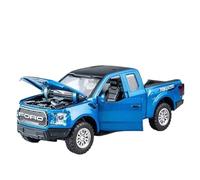 WJXNNON para Camioneta Todoterreno Ford Raptor F150, Modelo De Coche De Aleación De Metal Fundido A Presión, Sonido Y Luz, Retroceso 1:32(Blue)