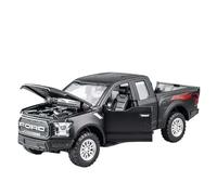 WJXNNON para Camioneta Todoterreno Ford Raptor F150, Modelo De Coche De Aleación De Metal Fundido A Presión, Sonido Y Luz, Retroceso 1:32(Black)