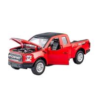 WJXNNON para Camioneta Todoterreno Ford Raptor F150, Modelo De Coche De Aleación De Metal Fundido A Presión, Sonido Y Luz, Retroceso 1:32(Red)