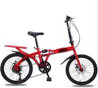 WJYCGFKJ Bicicleta Plegable de 14/16/20 Pulgadas con Cambio de 6 Marchas, Bicicleta Plegable portátil de Aluminio para Camping, Bicicleta de Ciudad, Altura Ajustable