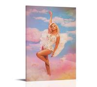 WJYCHEND Póster de la serie musical de Becky G Singer para álbum de música, arte de pared, pintura decorativa para dormitorio, 50 x 75 cm, estilo marco