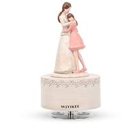 WJYIKEE Caja de música Figura Musical Pintada a Mano esculpida Festival de cumpleaños cálido y romántico Regalo Musical Decoración de Estudio de Oficina en casa (Madre e Hija)