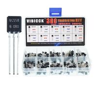 WJZJSVWTAU 10 Values 300 Pieces Assorted Type Purpose TO92 Transistors PNP NPN Bipolar Power Transistor Assortment Kit with Individual Compartment diy supplies