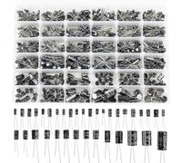 WJZJSVWTAU 960Pcs 36 Values Aluminum Electrolytic Capacitor Assortment Box Kit Range from 0.1uF to 2200uF 10V 16V 25V 35V 50V Aluminum Capacitors Set diy supplies