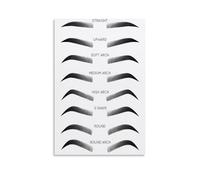 WJZJSVWTAU Brow Shape Inspiration Poster - Chart of Classic & Modern Eyebrow Styles - Stylish Beauty Wall Art for Makeup Lovers, Salons, and Aesthetic Rooms(Framed,08x12inch(20x30cm))