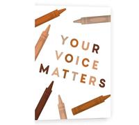WJZJSVWTAU Classroom Diversity - Your Voice Matters Inspirational Canvas Wall-Art for Inclusive Schools, Nursery Mental Health Decor and Counseling Office(Framed,12x18inch(30x45cm))