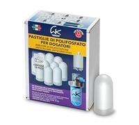 WK - Polifosfatos para caldera, recarga universal de 10 pastillas de polvo concentrado para filtración de agua, actúa como antical y anticorrosivo