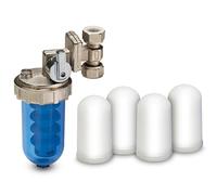 WK wkdos4past dosificador Giratorio | con Nuevo Grifo antigoteo | Incluye 4 Pastillas de polifosfato | Made in Italy