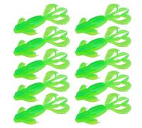 WKabnkn 10 señuelos bicolor suaves de alta elasticidad para una mejor atracción de peces, camarones con cierres secretos