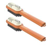 WKabnkn 2 cepillos ergonómicos para zapatos con mango extendido para llegar al interior de los zapatos de goma natural para una limpieza suave