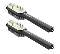 WKabnkn 2 cepillos ergonómicos para zapatos con mango extendido para llegar al interior de los zapatos de goma natural para una limpieza suave