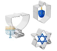 WKabnkn 3 piezas de herramientas de acero inoxidable para hornear multifuncionales para pasteles de galletas, frutas y decoraciones de pasteles de varios tamaños