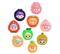 WKabnkn 9 figuras decorativas de resina con diseño de chica de frutas, accesorios de resina para teléfono