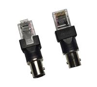 WKabnkn Adaptador de acoplador coaxial BNC hembra a RJ45 macho para aplicaciones de prueba de línea flexible, monitores BNC