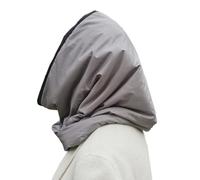 WKabnkn Bufanda con capucha de invierno de algodón grueso, transpirable, para adultos, unisex, para exteriores, senderismo, esquí, mujeres, de algodón, gris, Talla única