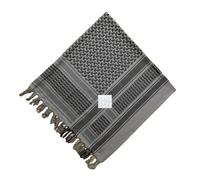 WKabnkn Bufanda Shemagh de moda con patrón de ondas, bufanda del desierto, chal árabe, pañuelo con borlas para hombres y mujeres, estampado blanco y negro, spray de agua gris 7, Talla única