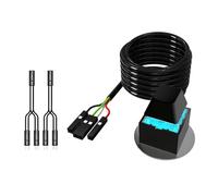 WKabnkn Cable de alimentación externo ABS para PC, botón de escritorio de instalación rápida para arranque sin esfuerzo y carcasa interruptores de alimentación externos ABS