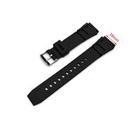 WKabnkn Correa de reloj de goma de silicona, hebilla de despliegue, impermeable, 18 mm, 22 mm, correa de repuesto, negro, 20mm