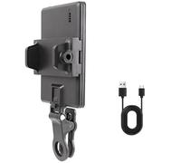 WKabnkn Doble clip en color para teléfonos, luz de relleno, bolsillo portátil con batería de 2000 mAh, tiempo de funcionamiento de 2 horas, ajustable a 90° para viajes, anillos de teléfono de servicio