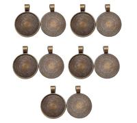 WKabnkn Elegante ajuste redondo de aleación de zinc para creación de joyas hechas a mano, componentes de collar antiguo, base de colgante de aleación de zinc, talla única, como se describe