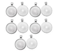 WKabnkn Elegante ajuste redondo de aleación de zinc para creación de joyas hechas a mano, componentes de collar antiguo, base de colgante de aleación de zinc, talla única, como se describe