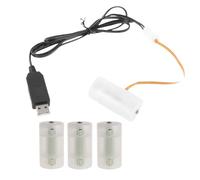 WKabnkn Eliminadores de batería de 5 V2 A USB a 6 V LR14 C que reemplazan 4 piezas de 1,5 V LR14 C para estufas de juguete, linternas, calentador de agua, alternativa