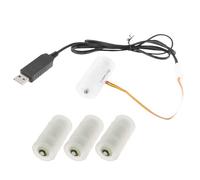 WKabnkn Eliminadores de batería de 5 V2 A USB a 6 V LR14 C que reemplazan 4 piezas de 1,5 V LR14 C para estufas de juguete, linternas, calentador de agua, alternativa