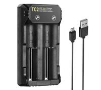 WKabnkn Entrada universal de carga rápida de 5 V de 2 A para baterías recargables 18500 18650 21700 26650 14500 16340