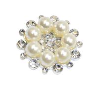 WKabnkn Gemelos decorativos con perlas y diamantes de imitación para camisa, chaquetas, vestidos de novia, decoración de ropa, gemelos de flores