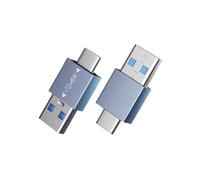 WKabnkn Juego de 2 adaptadores de transmisión de datos de velocidad rápida de 10 Gbps tipo C a USB 3.1 para teclados sobre la marcha adaptador USB C